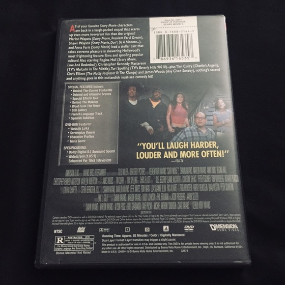 ηΣΨ Scary Movie 2 Widescreen DVD Satirical Comedy-Horror Pimp-Hand Tiny-Hand - Picture 13 of 14